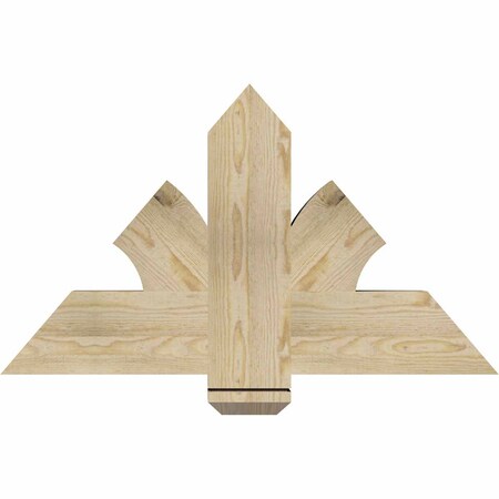Ekena Millwork Redmond Rough Sawn Timber Gable Bracket, Douglas Fir, 36"W x 21"H x 4"D x 6"F, 14/12 Pitch GBW036X21X0406RED00RDF
